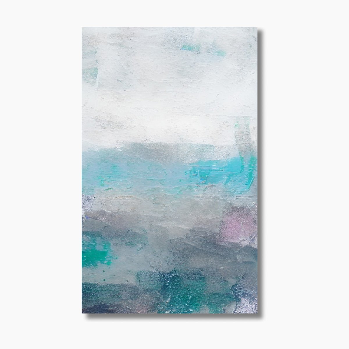 Hues of Grey and White Abstract- Gallery Twelve